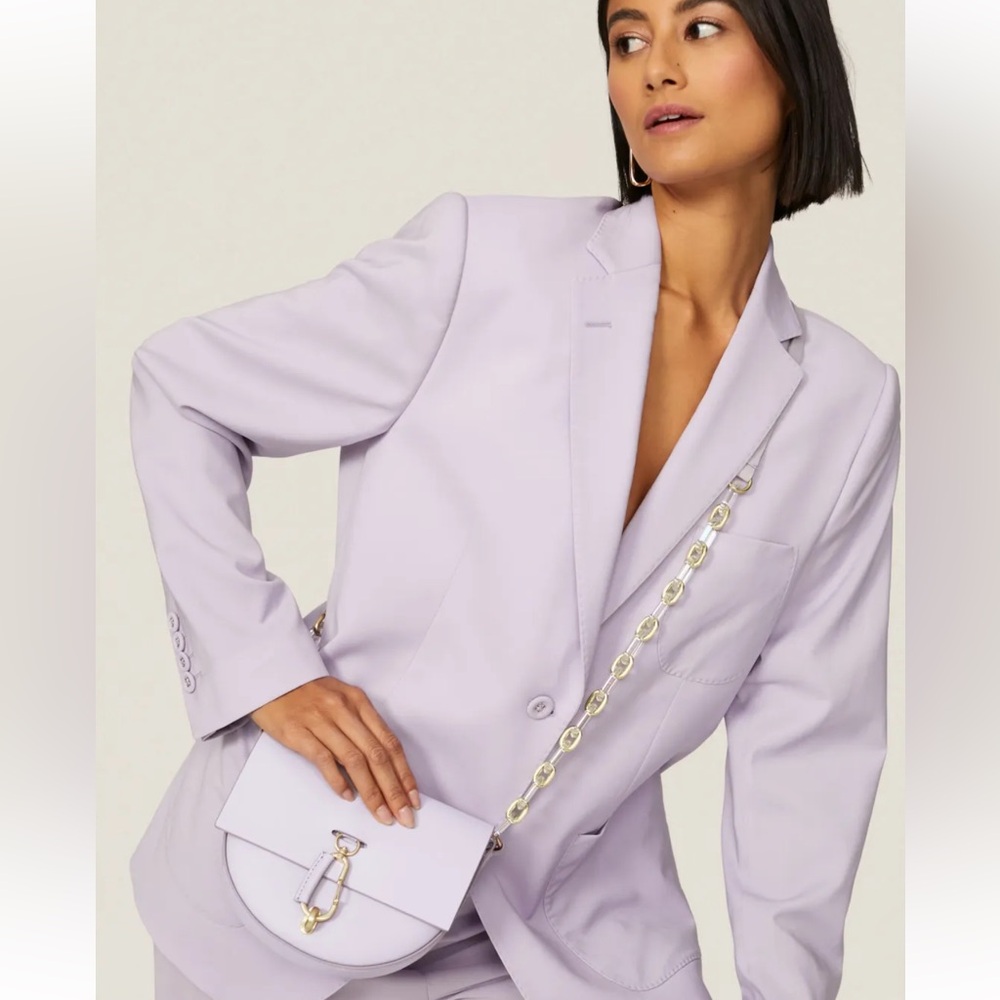 Zac Posen Belay Mini Saddle Crossbody Bag in Lilac